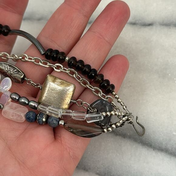 Handmade beaded multi strand bracelet - Picture 4 of 5